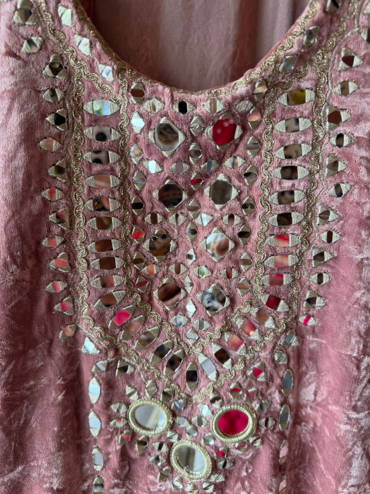 Velvet Coord sets with mirror work