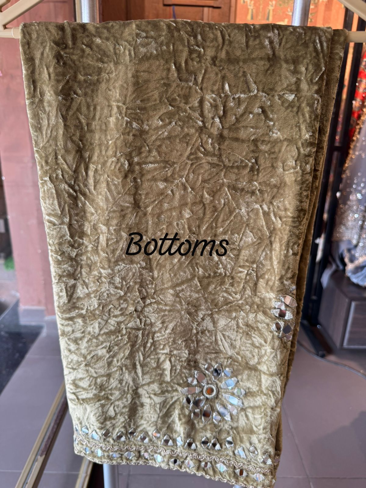 Velvet Coord sets with mirror work