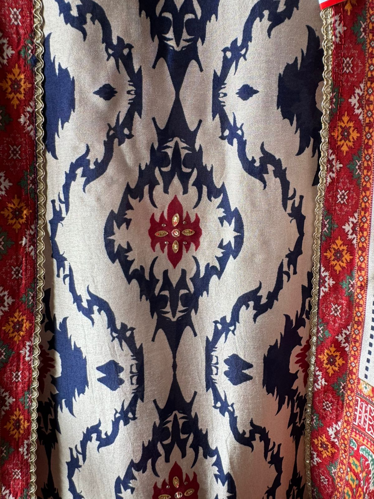 Ikat-inspired black motifs