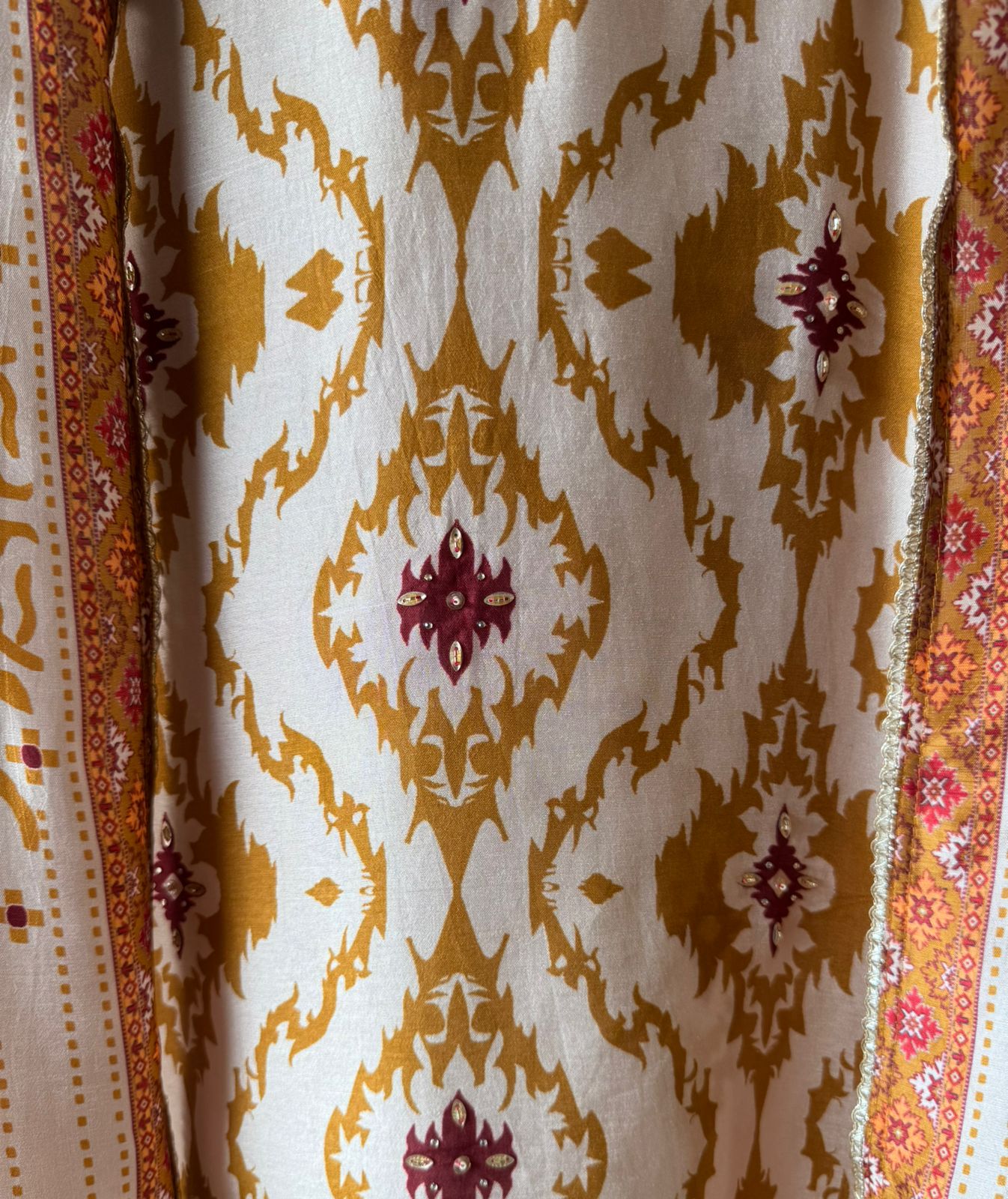 Ikat-inspired black motifs