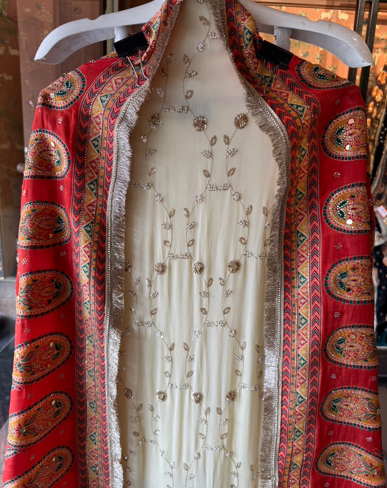 heavily embellished ethnic suit