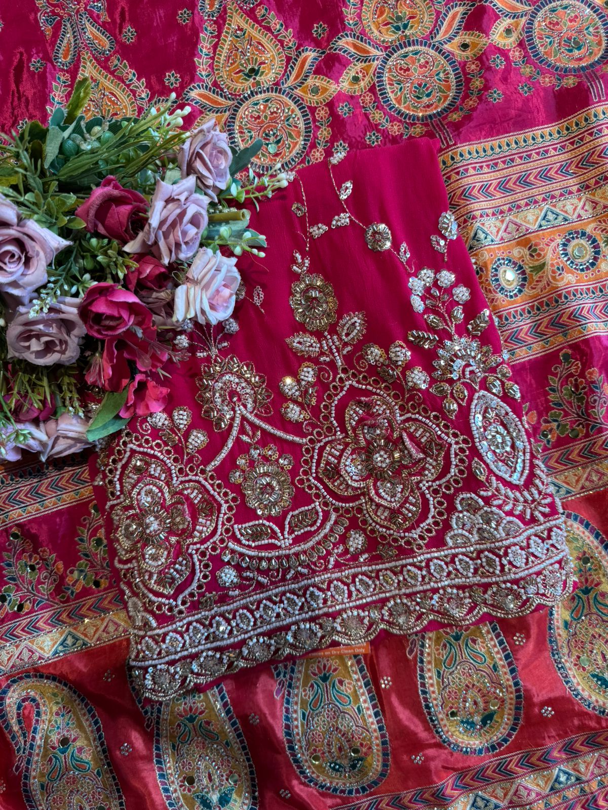 heavily embellished ethnic suit