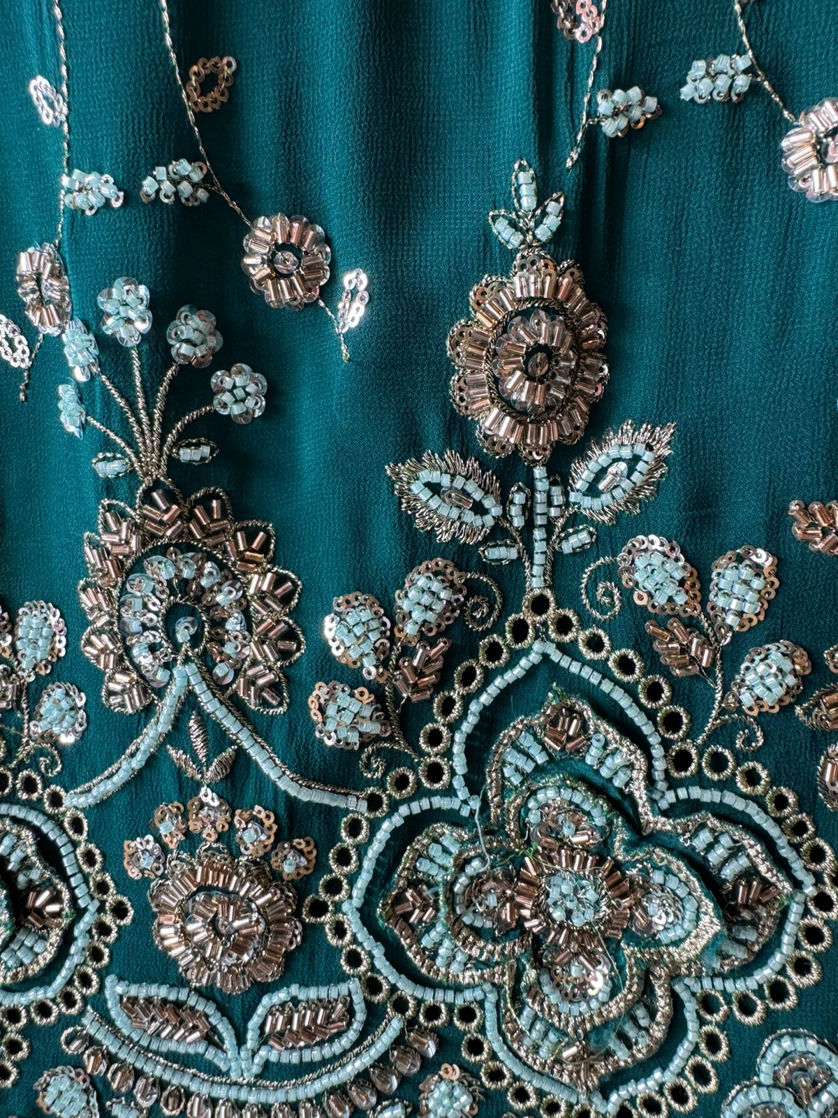 heavily embellished ethnic suit