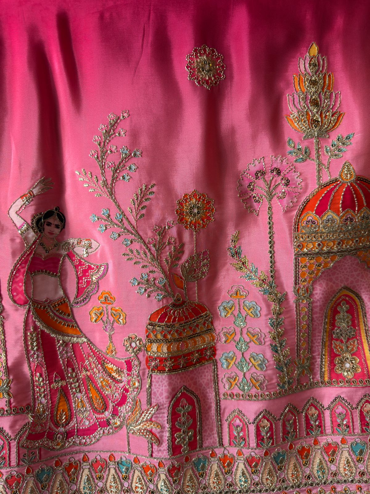 Ombré shaded Pure crepe