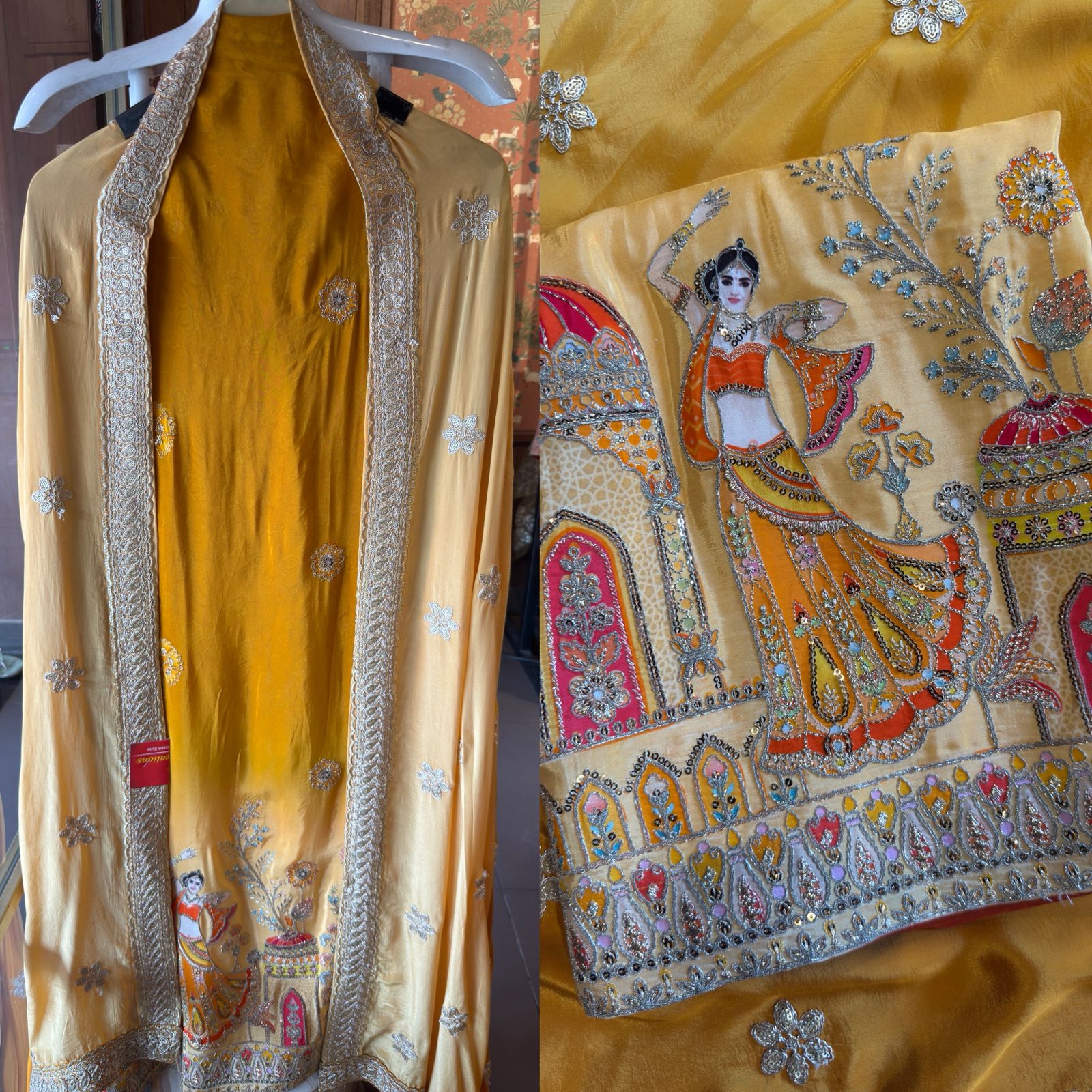 Ombré shaded Pure crepe