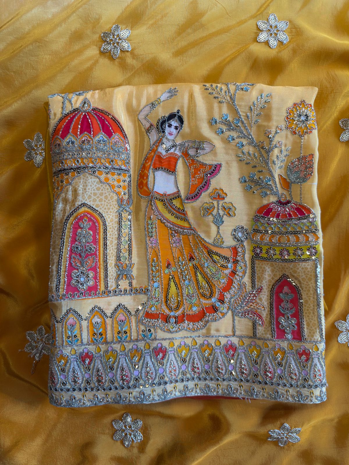 Ombré shaded Pure crepe