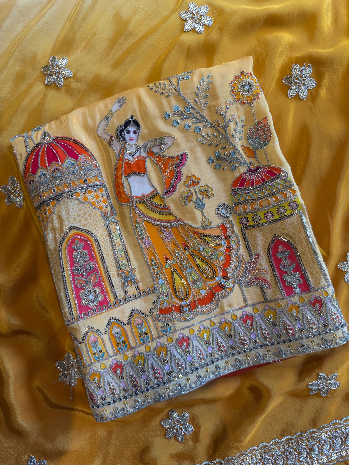 Ombré shaded Pure crepe