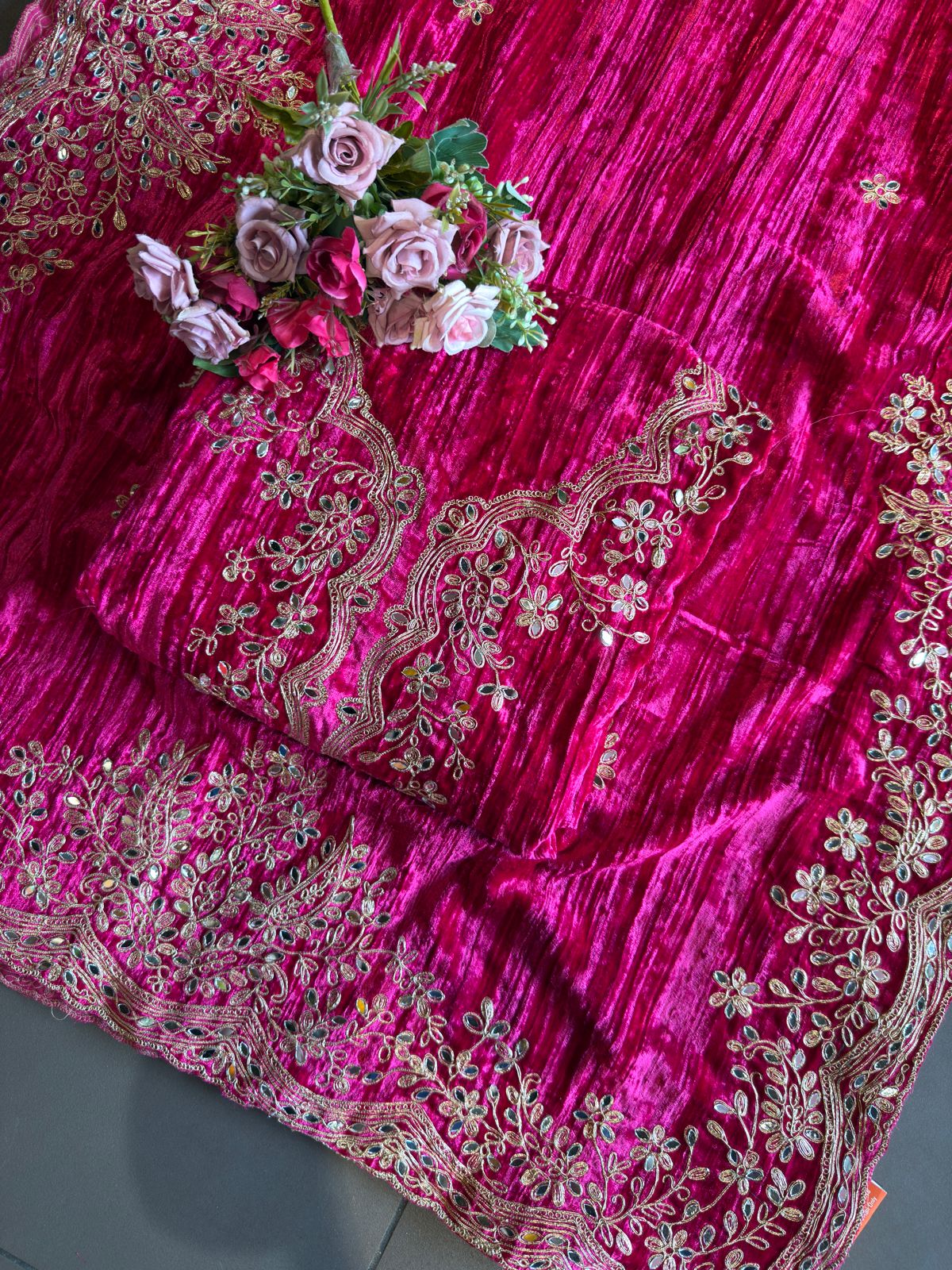 Crushed Velvet Unstitched Suits