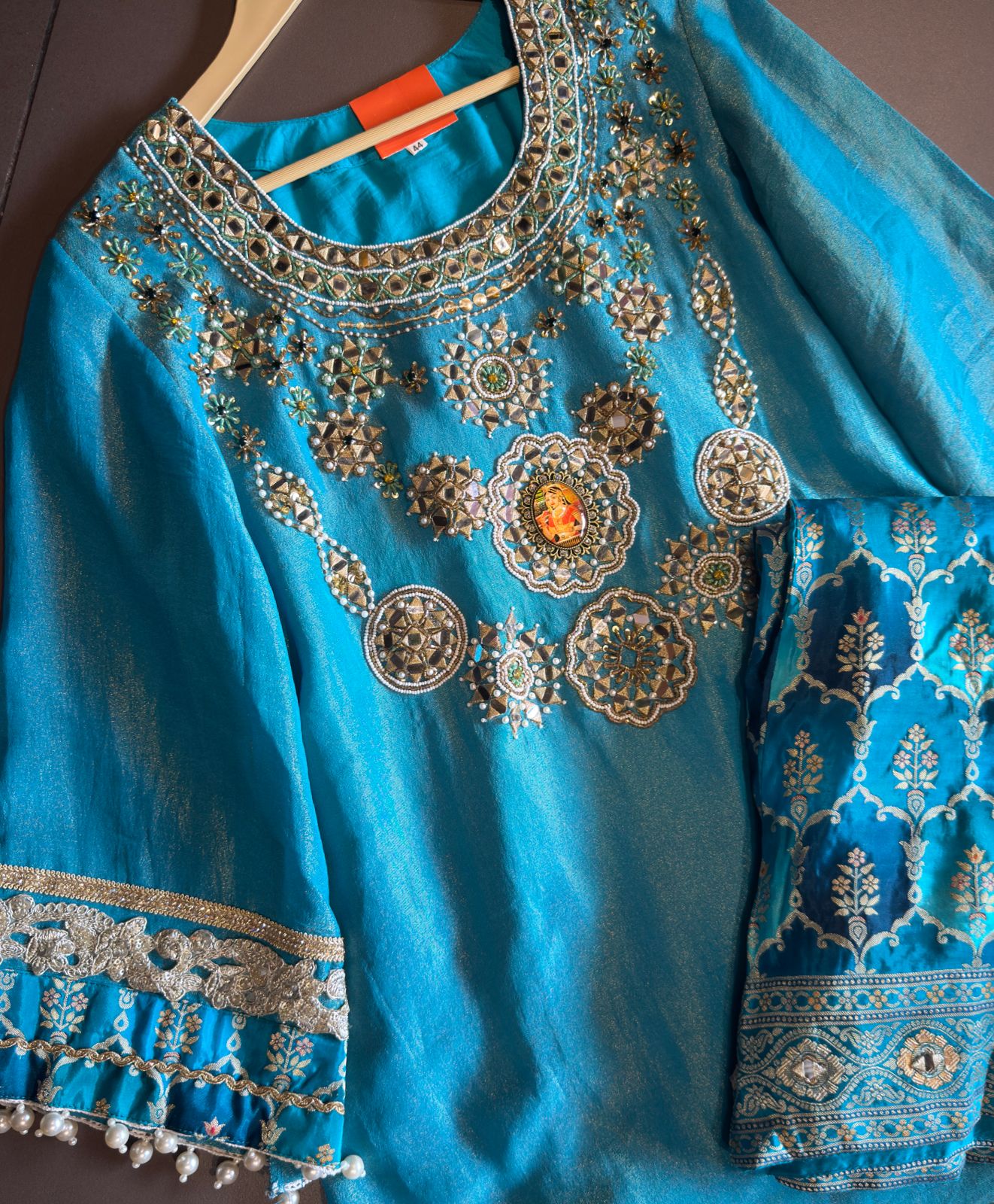 Partywear Coord Set with brocade pants