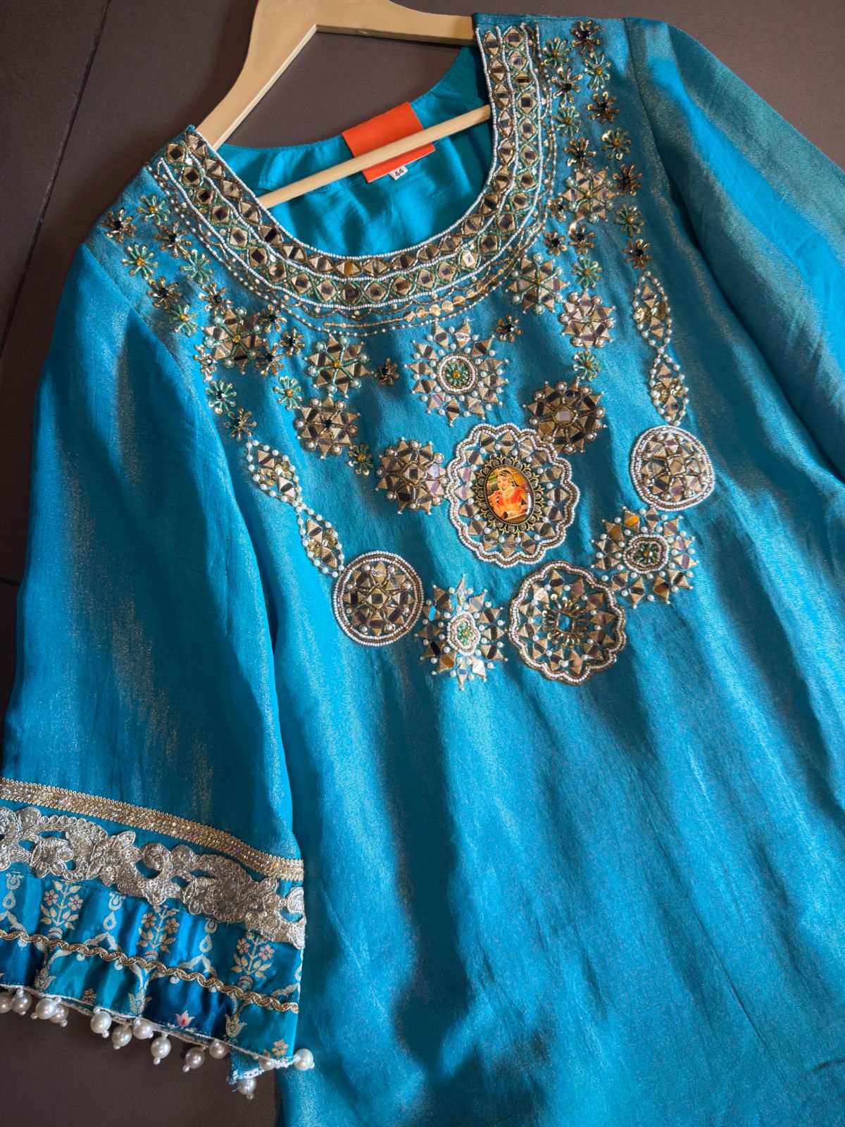 Partywear Coord Set with brocade pants