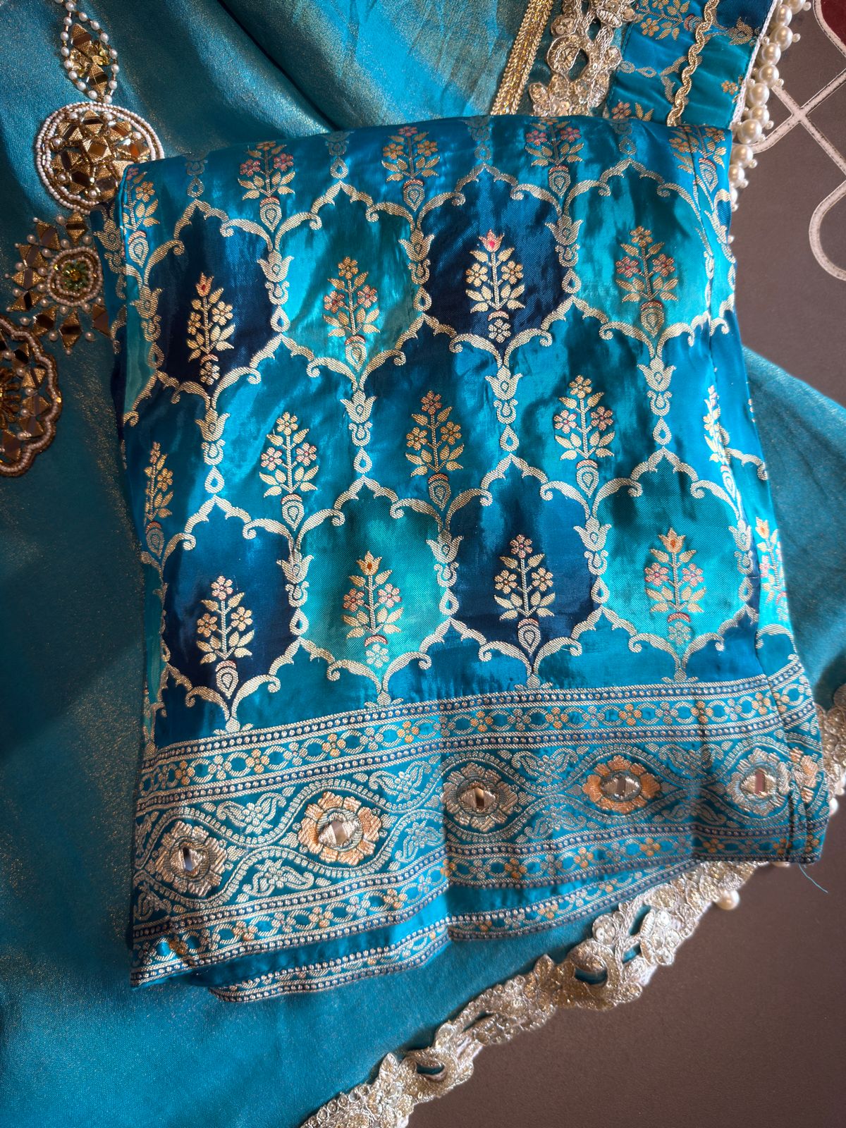 Partywear Coord Set with brocade pants