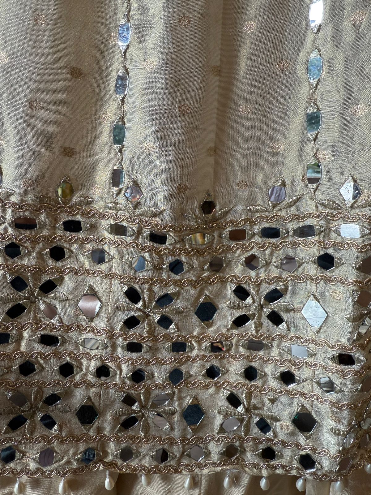 Shimmer floor length Anarkali with Dupatta