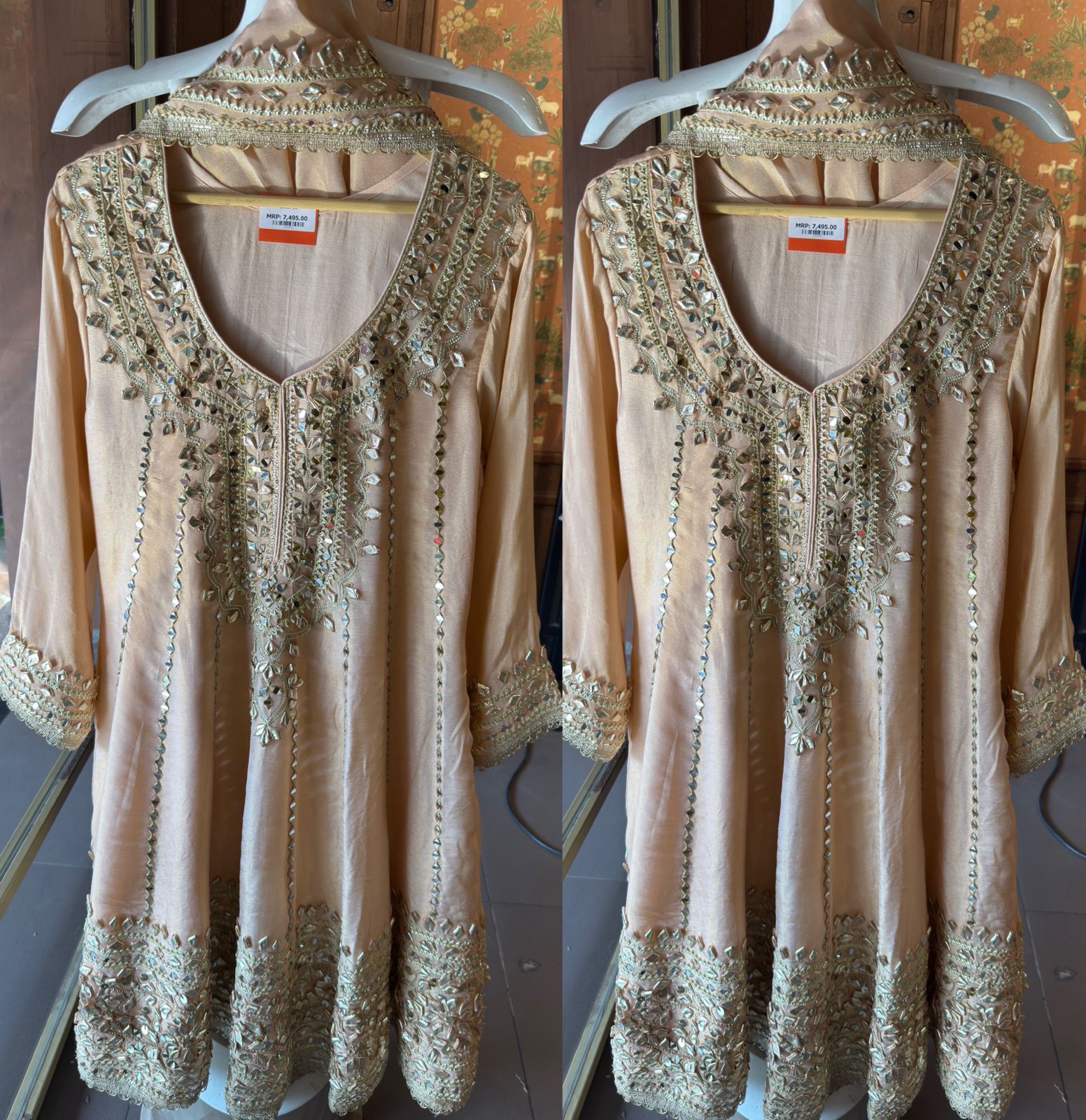 Shimmer Stitched anarkali set