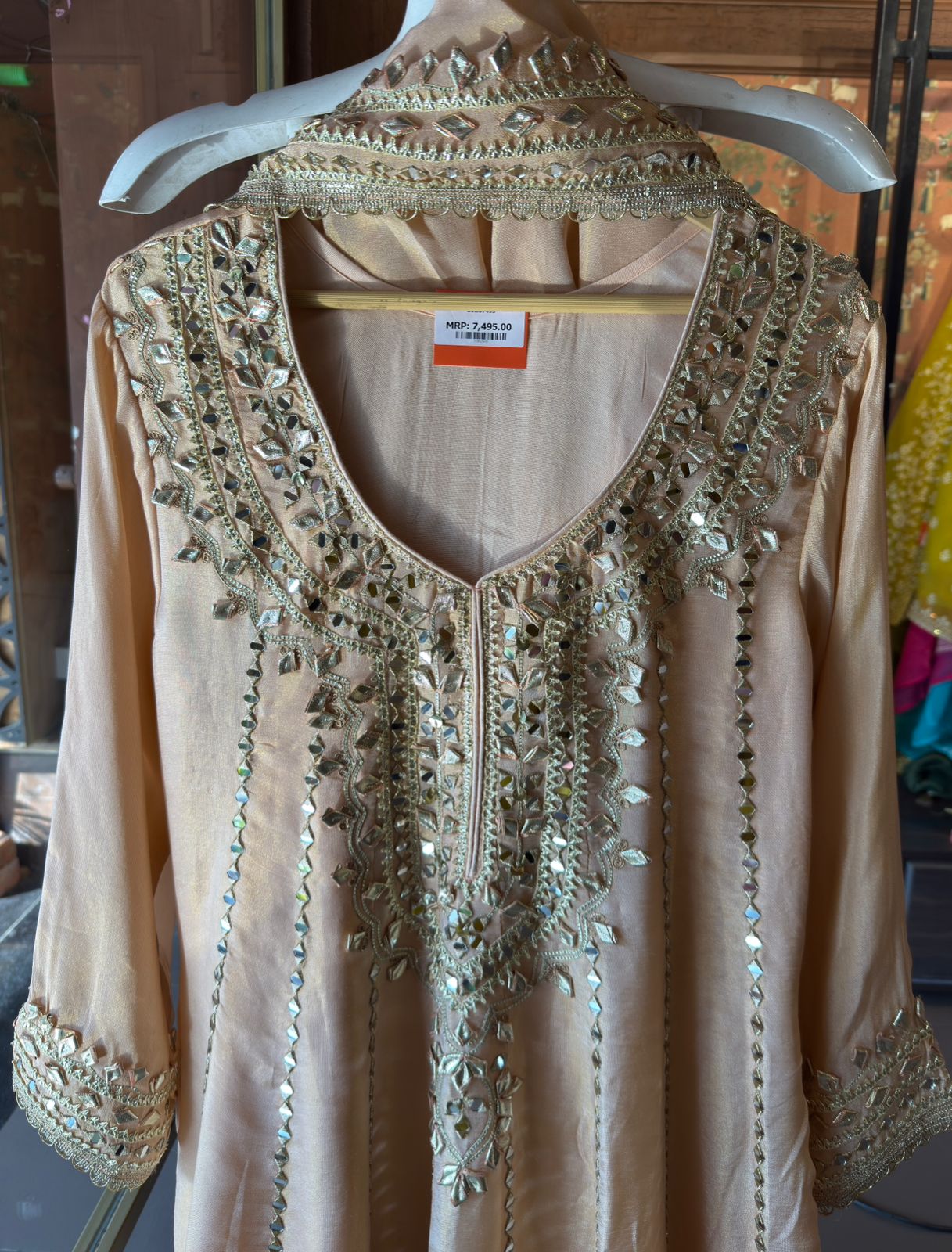 Shimmer Stitched anarkali set