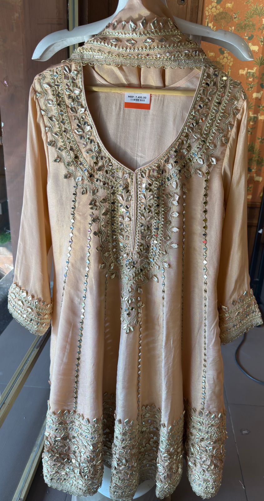 Shimmer Stitched anarkali set