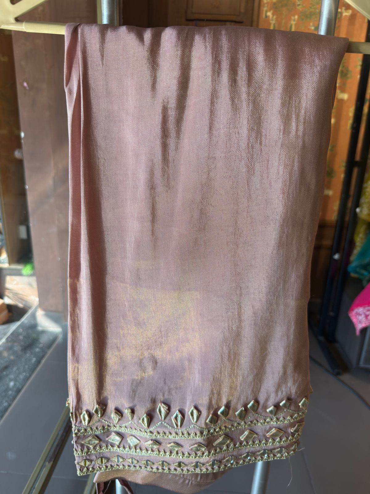 Shimmer Stitched anarkali set