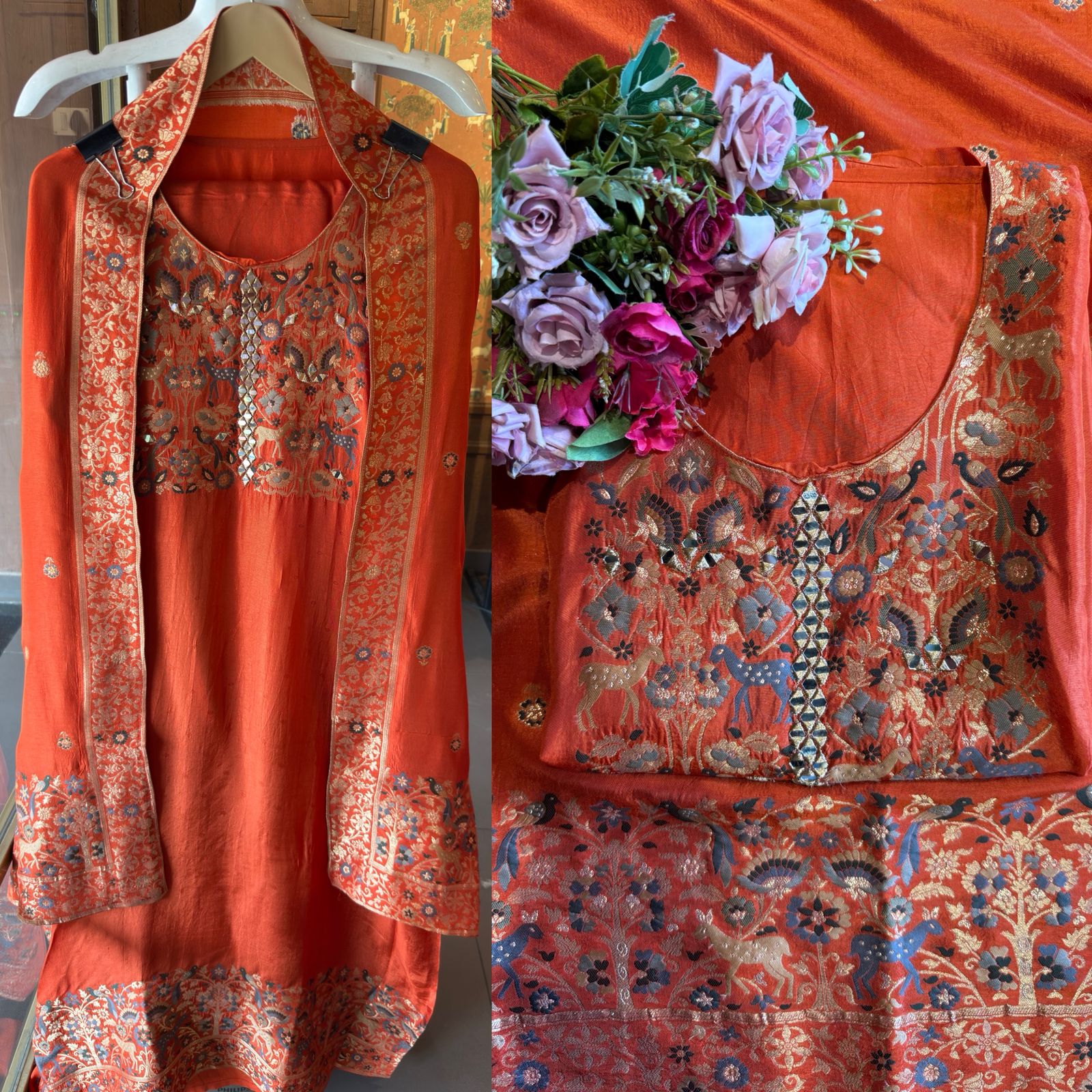 Traditional handwoven silk outfit