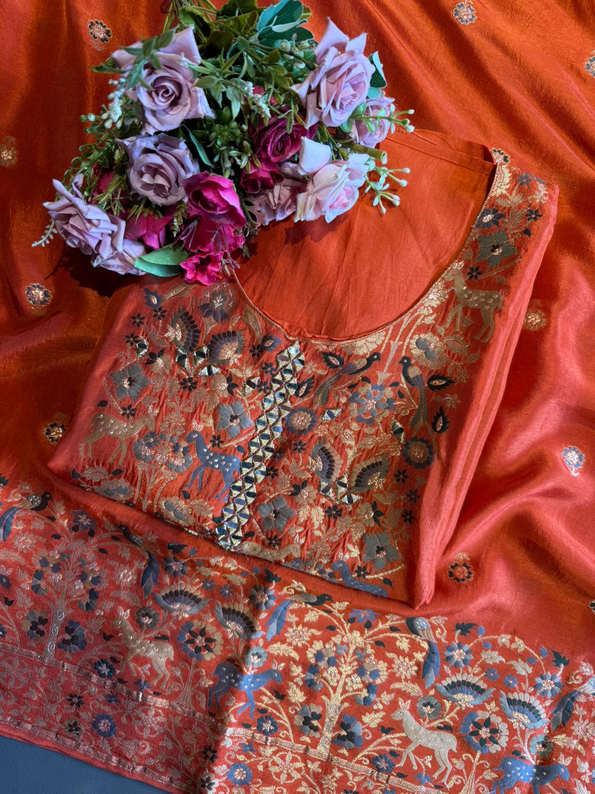 Traditional handwoven silk outfit