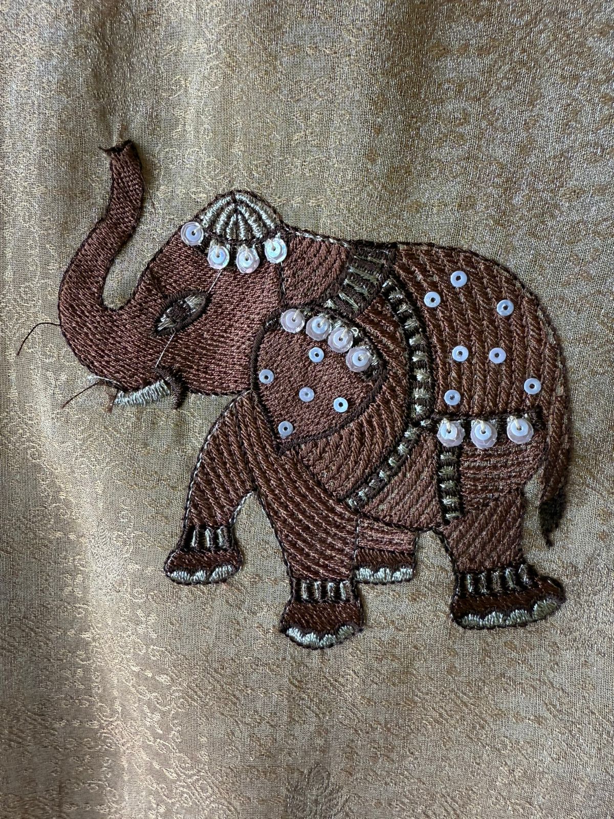 Elegant Elephant Embroidered Unstitched Suit