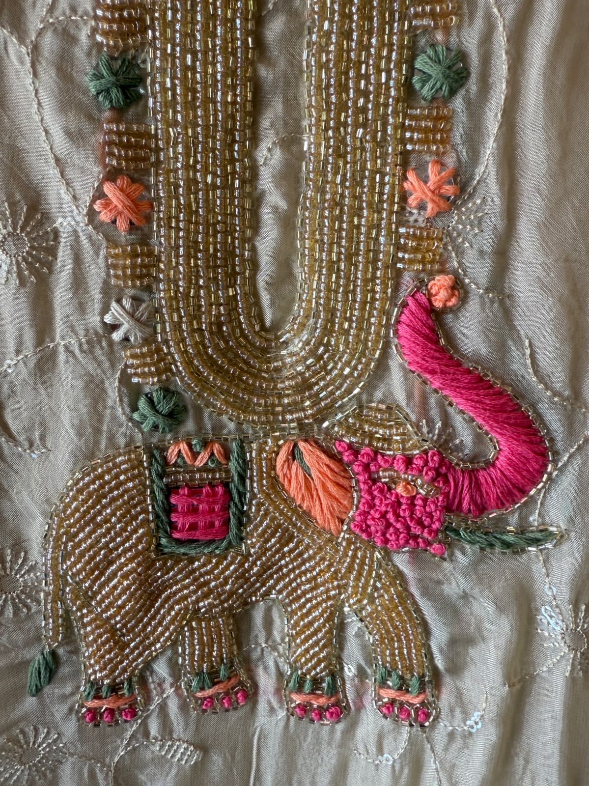 Soft organza Unstitched Suit