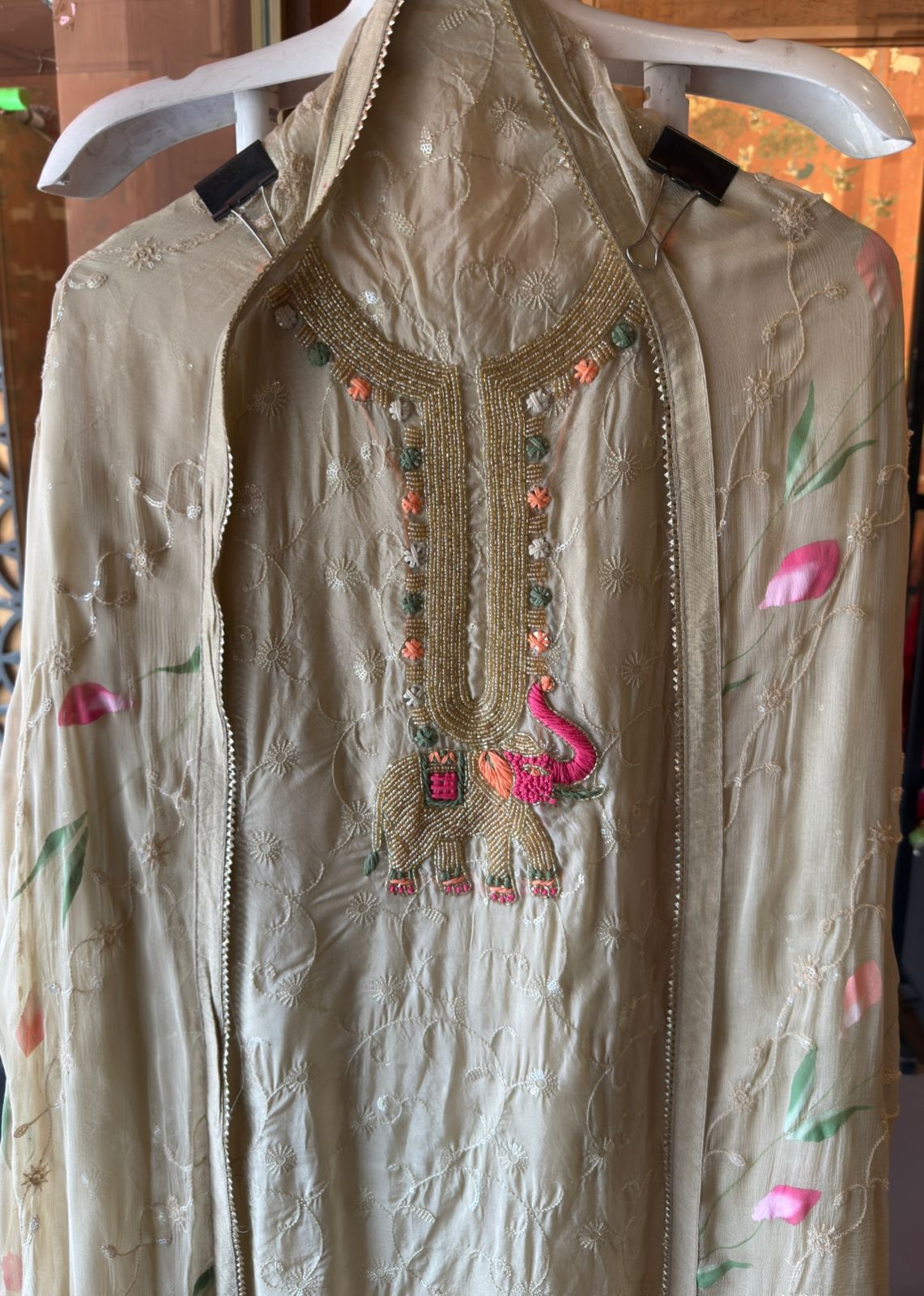 Soft organza Unstitched Suit