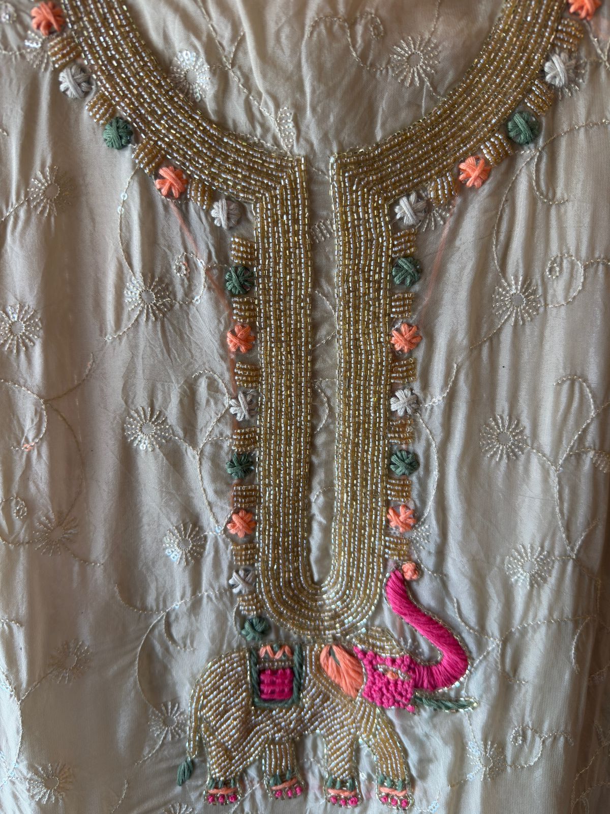 Soft organza Unstitched Suit