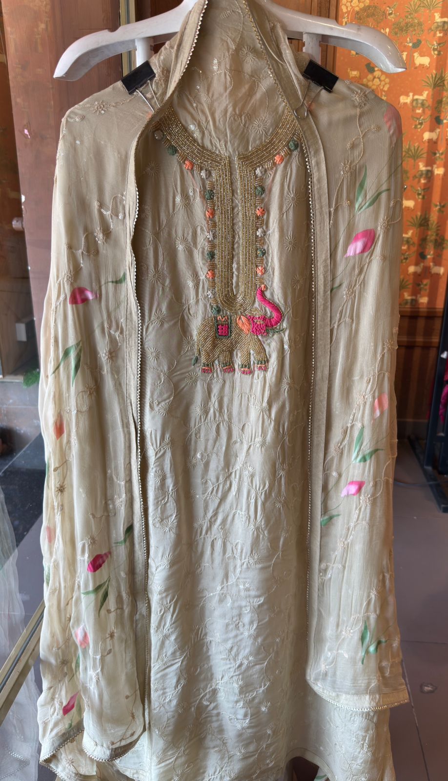 Soft organza Unstitched Suit