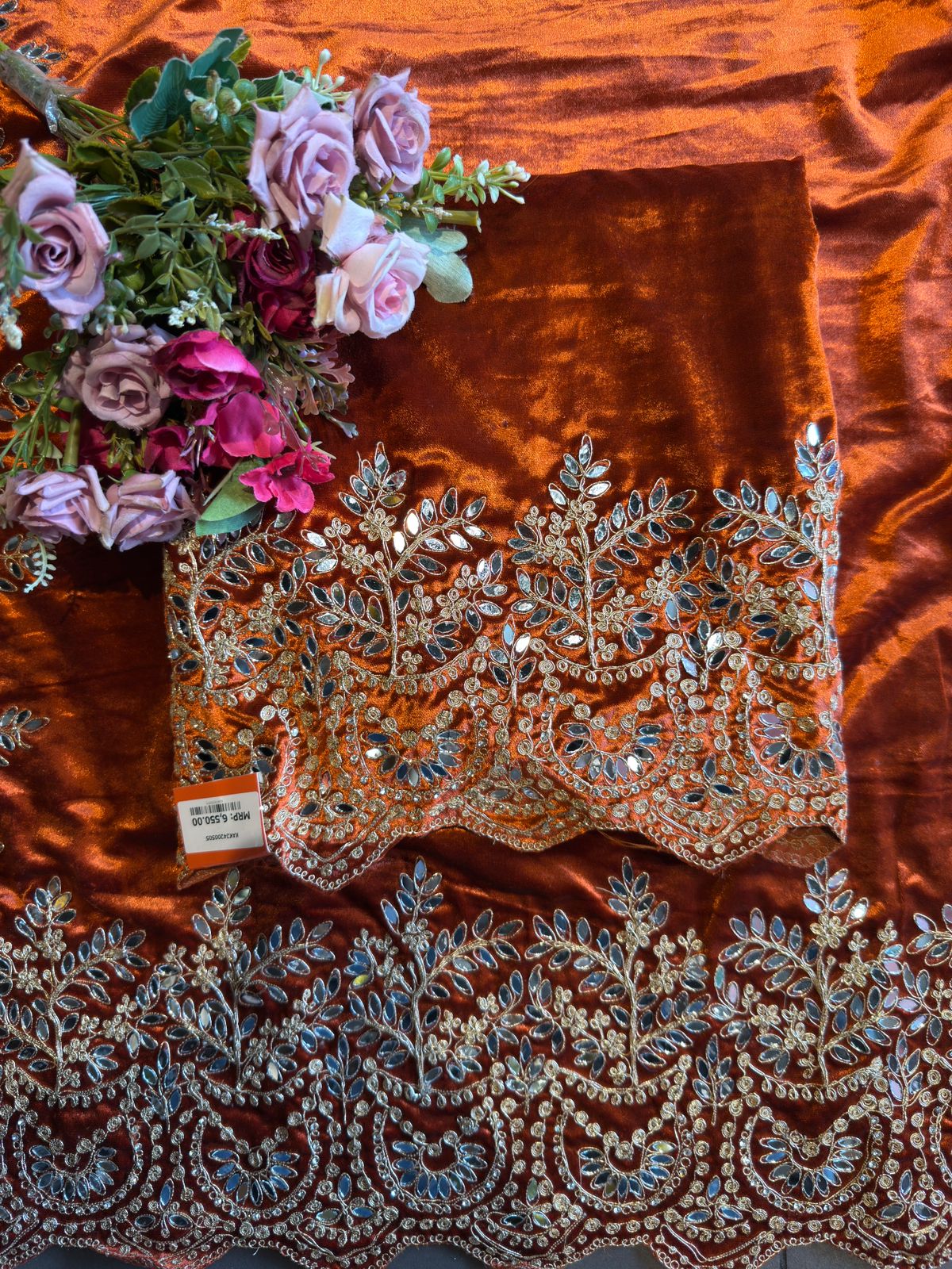 Velvet Suits with Intricate zari work