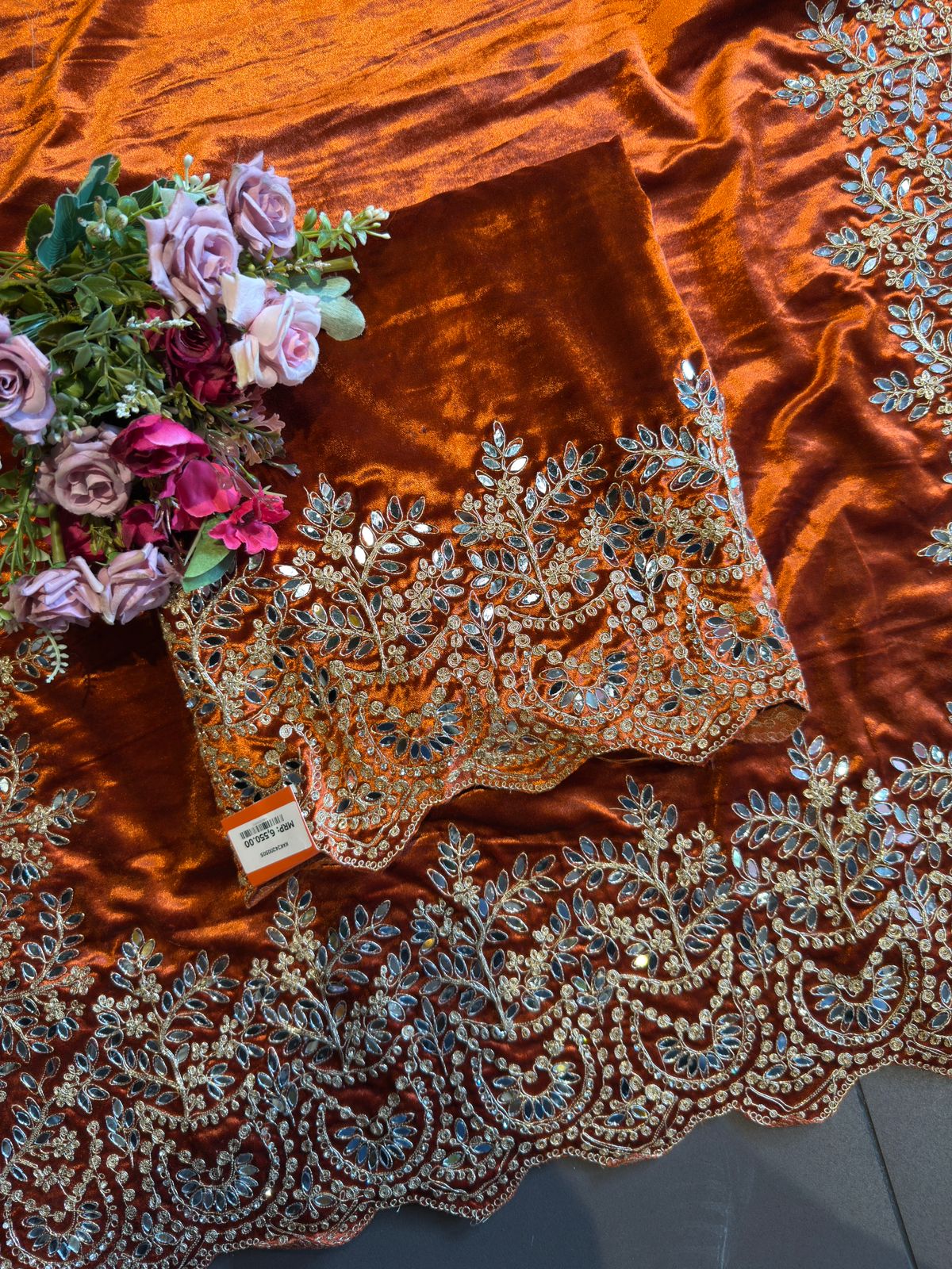 Velvet Suits with Intricate zari work
