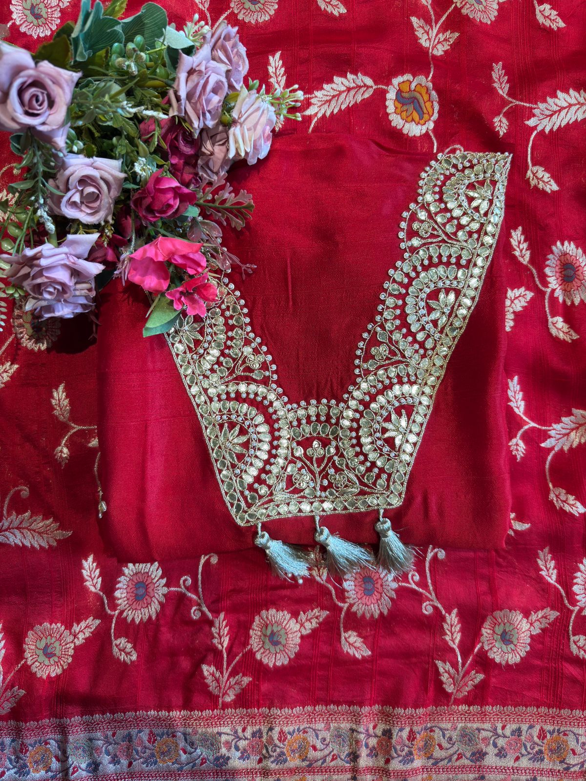 Beautiful ethnic unstitched suit