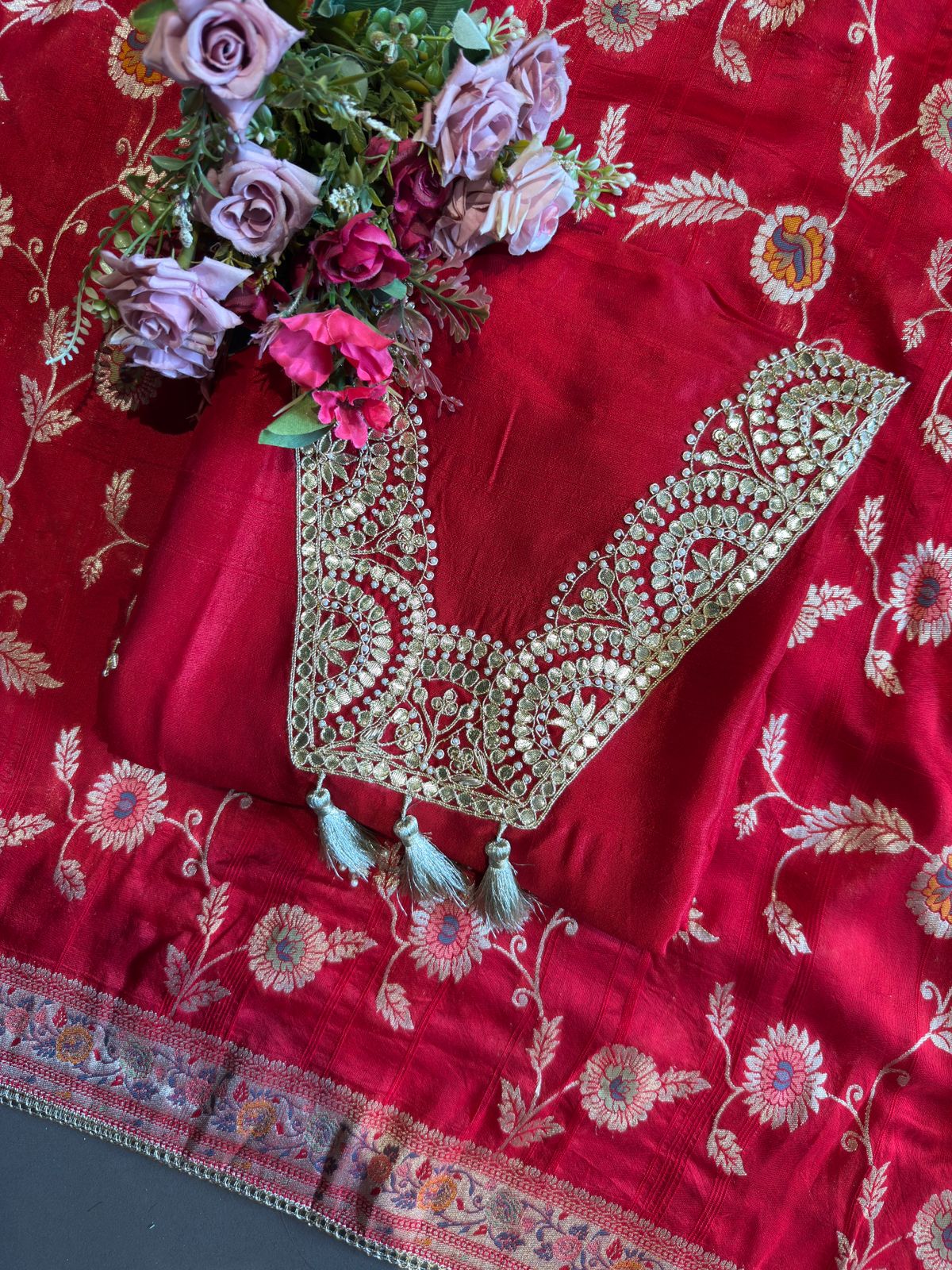 Beautiful ethnic unstitched suit