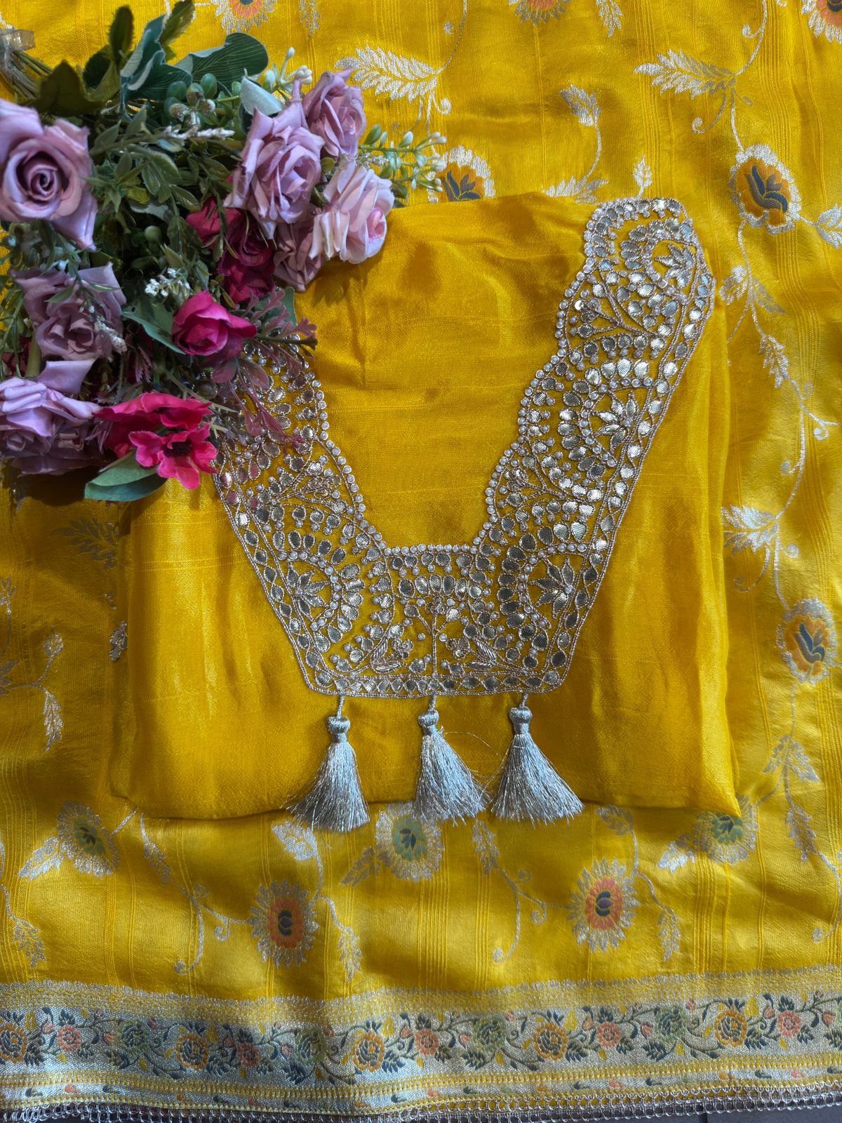 Beautiful ethnic unstitched suit