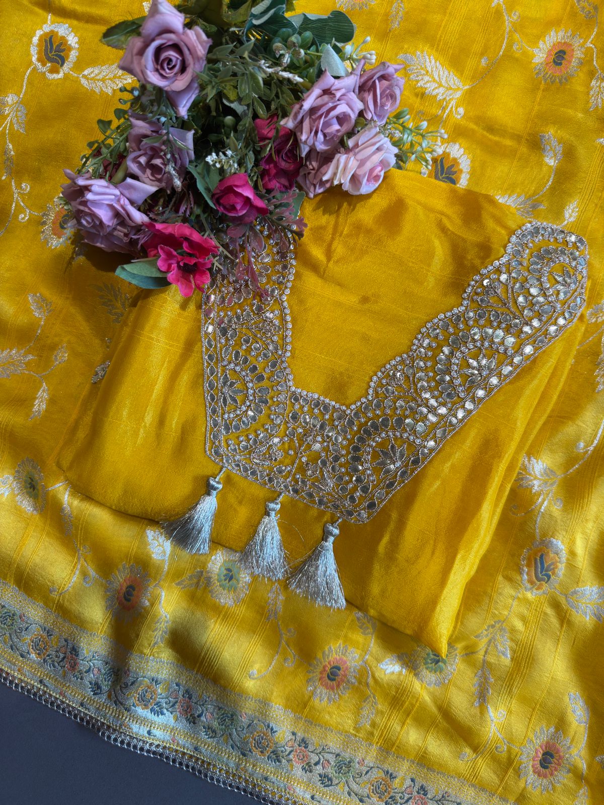 Beautiful ethnic unstitched suit