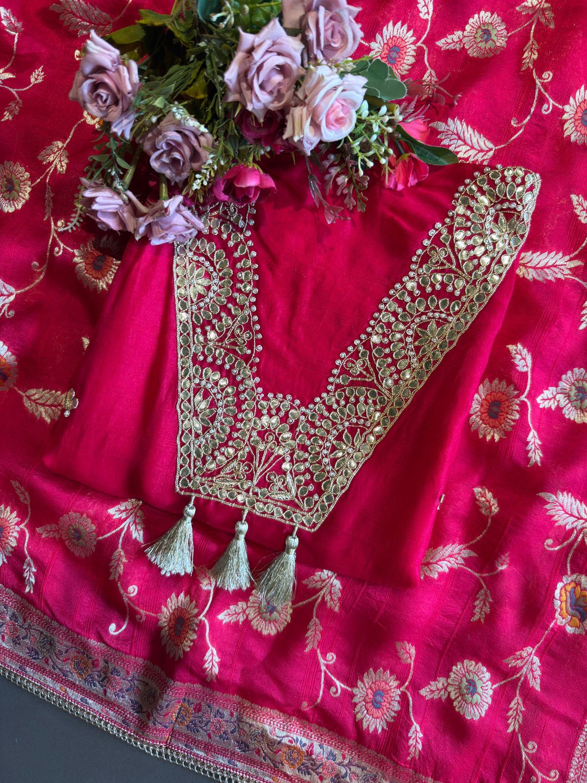 Beautiful ethnic unstitched suit