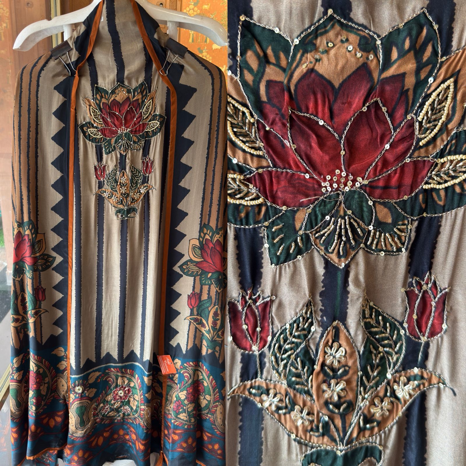 Artistic Bronze-Beauty Crepe Ensemble