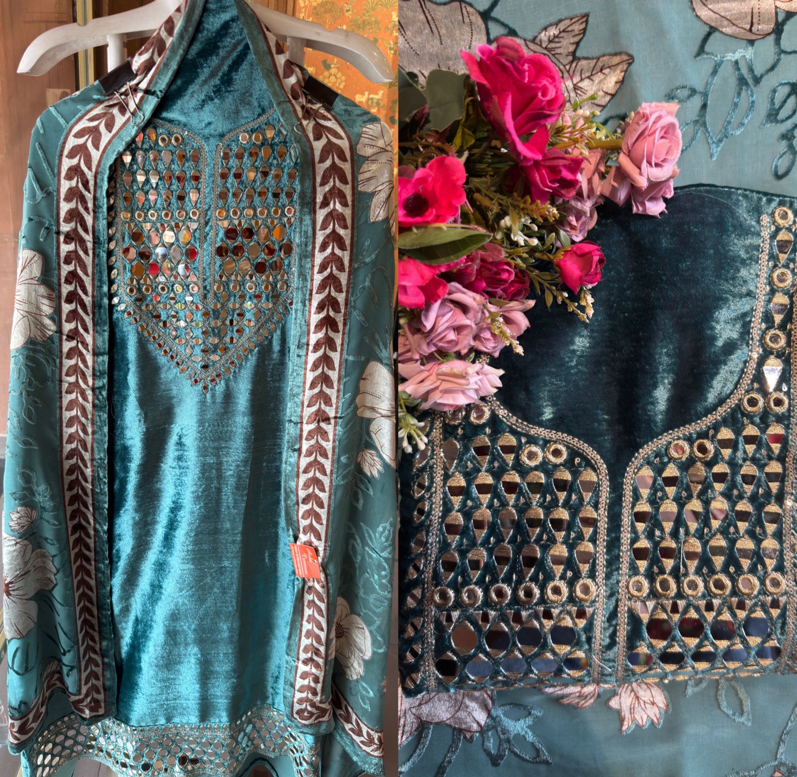 VELVET WITH BRASSO SHAWLS