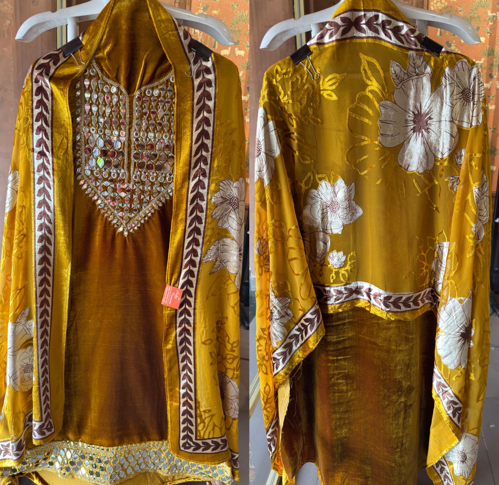 VELVET WITH BRASSO SHAWLS