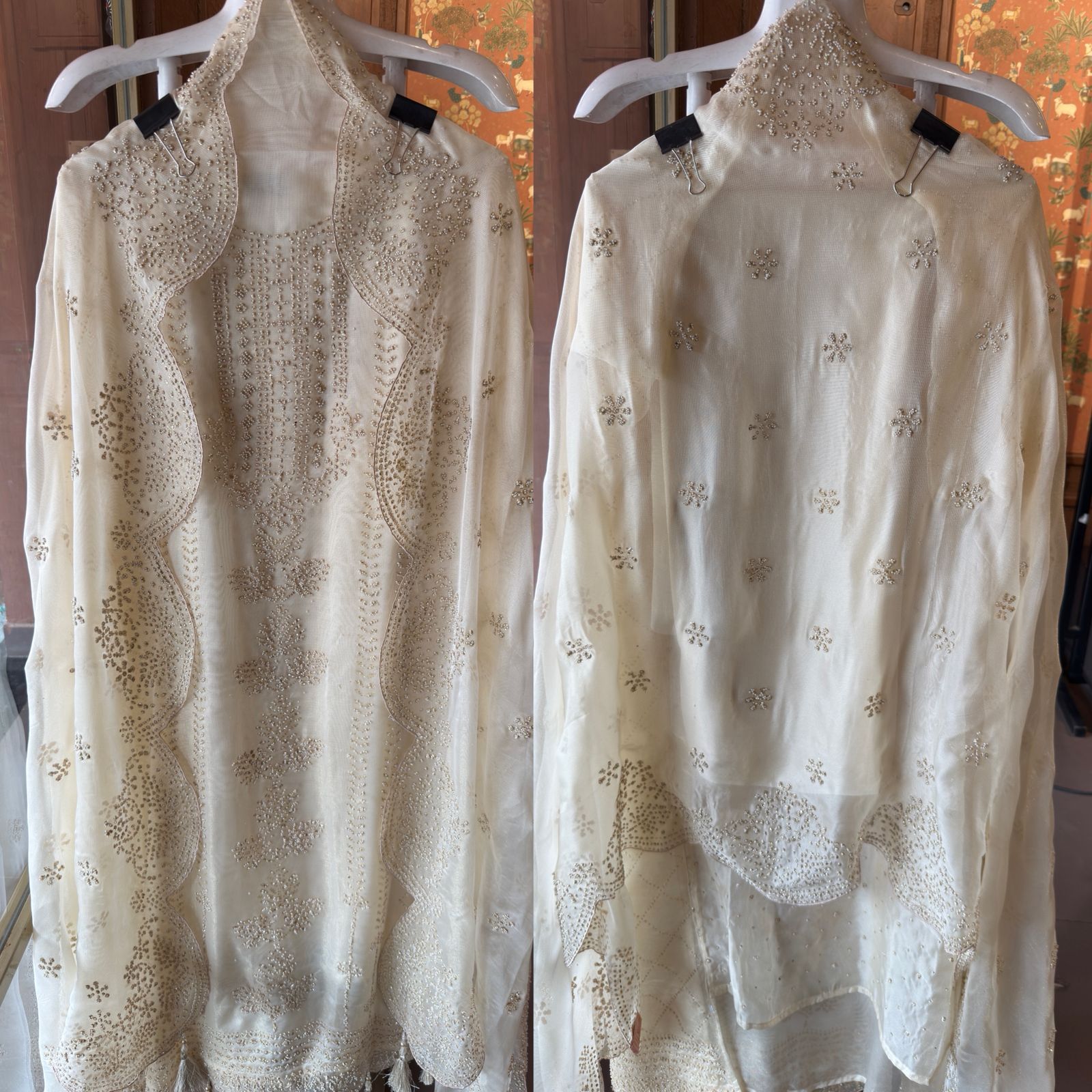 Off-white traditional ensemble