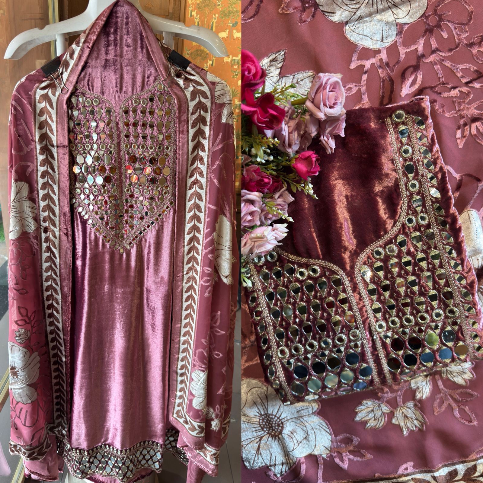 VELVET WITH BRASSO SHAWLS