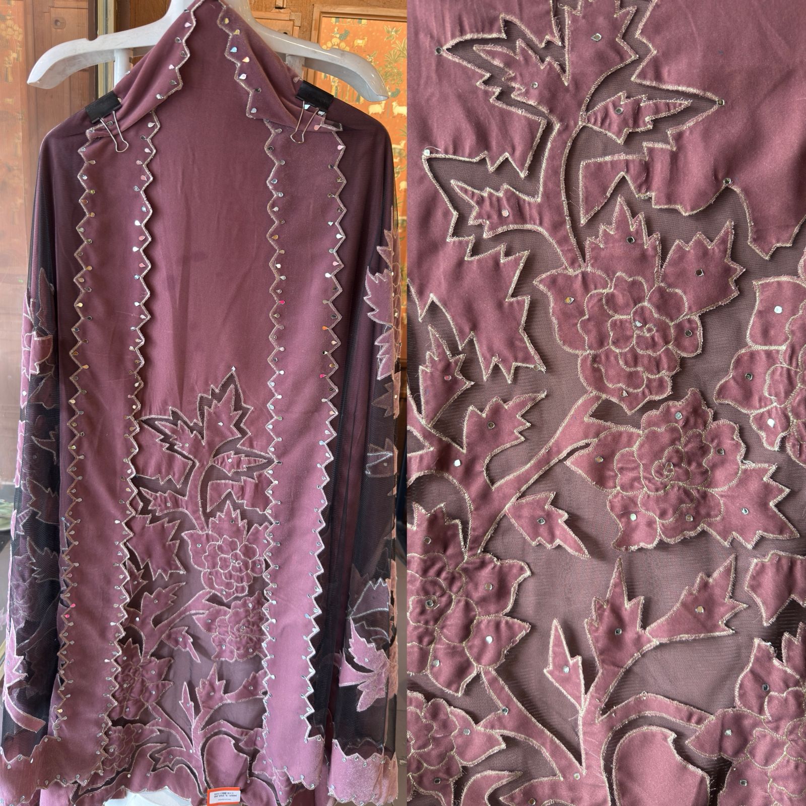 Pure micro velvet unstitched kurta