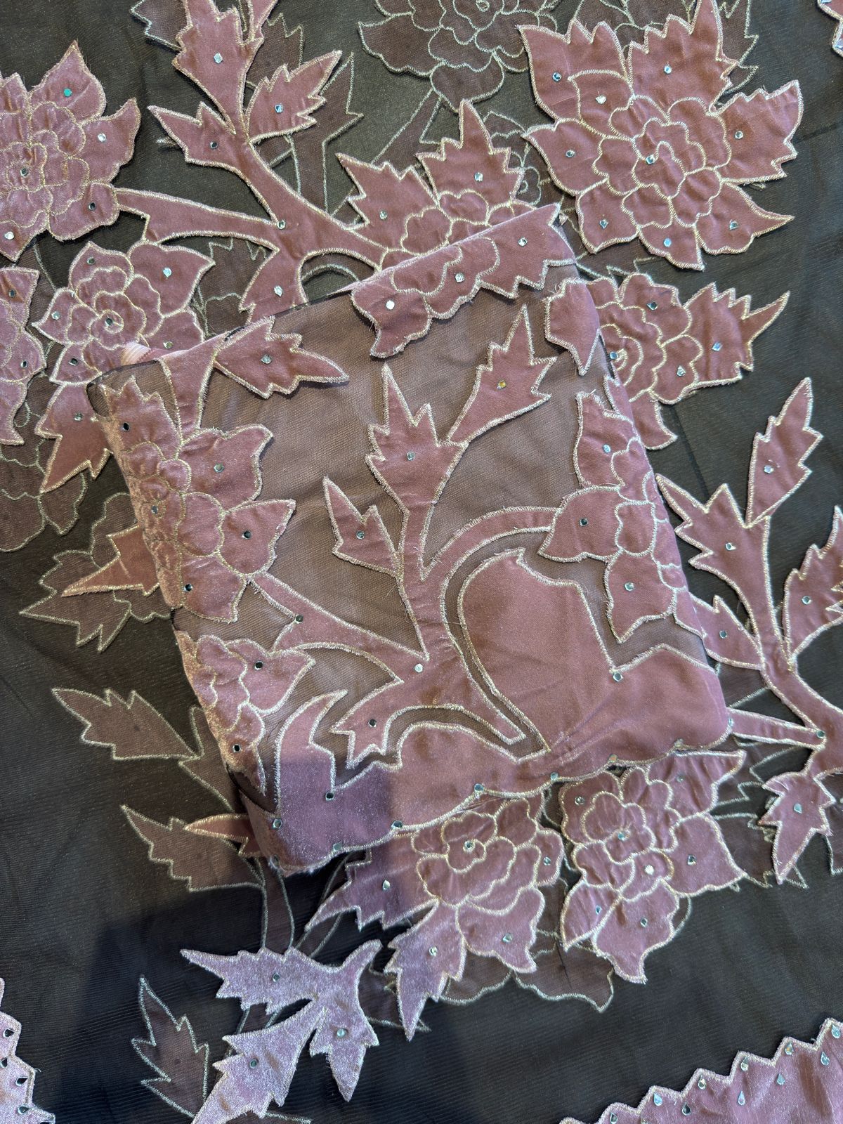 Pure micro velvet unstitched kurta