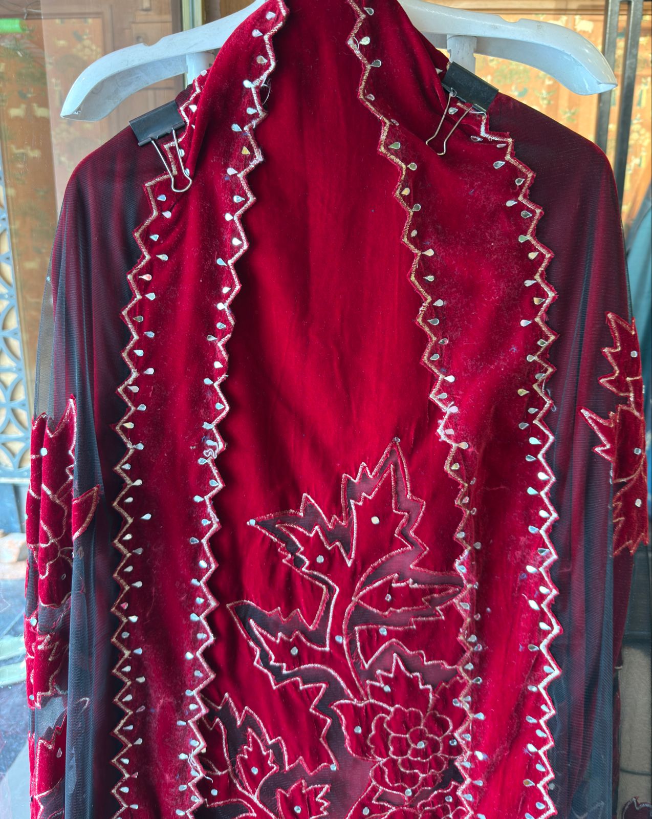 Pure micro velvet unstitched kurta