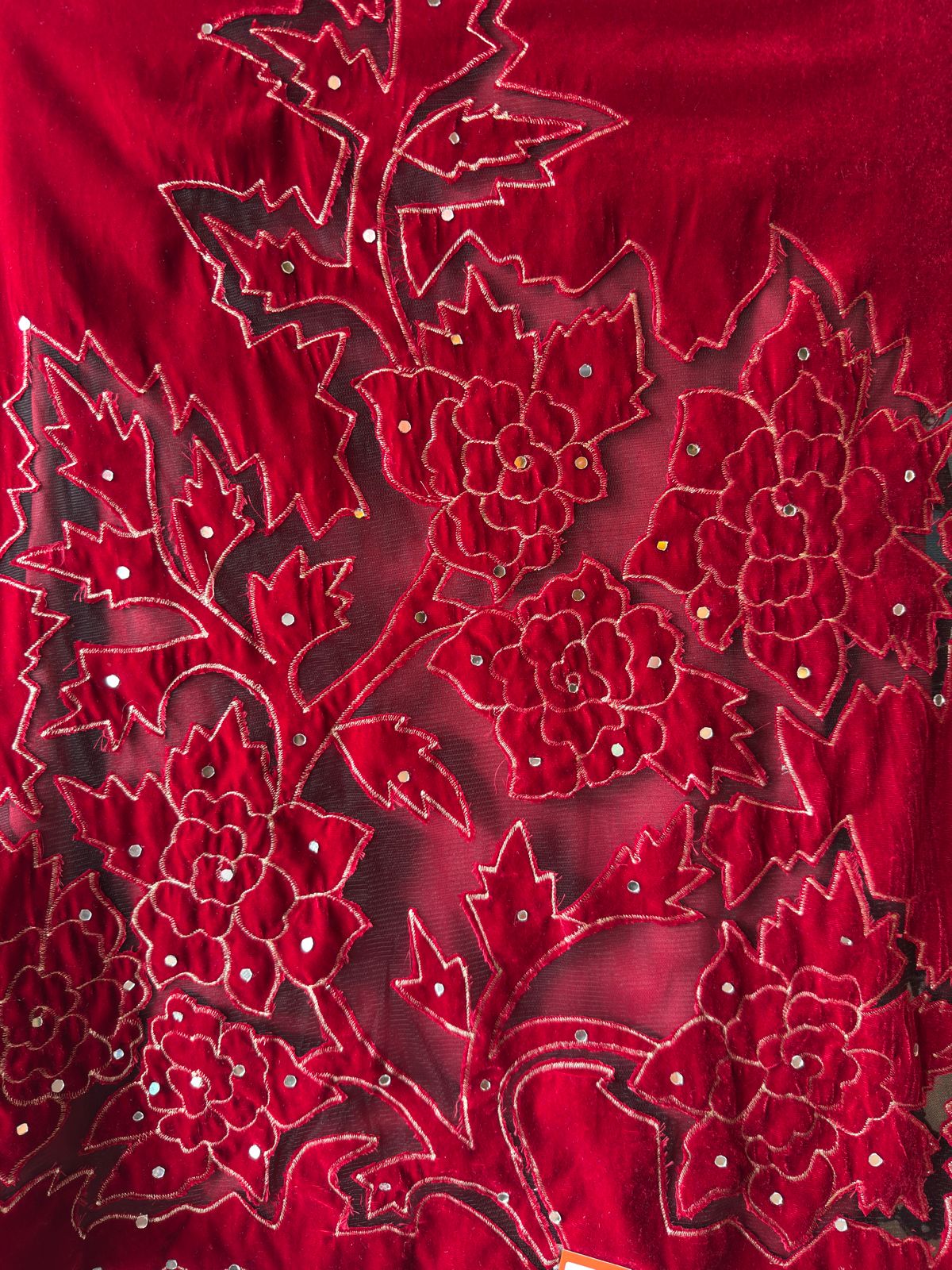 Pure micro velvet unstitched kurta