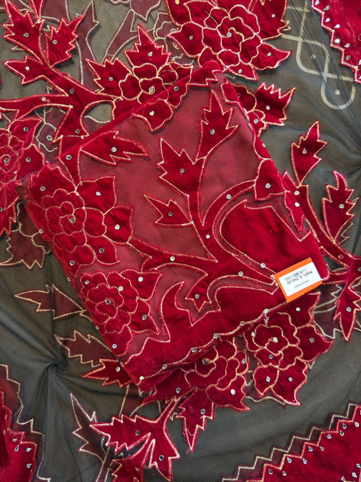 Pure micro velvet unstitched kurta