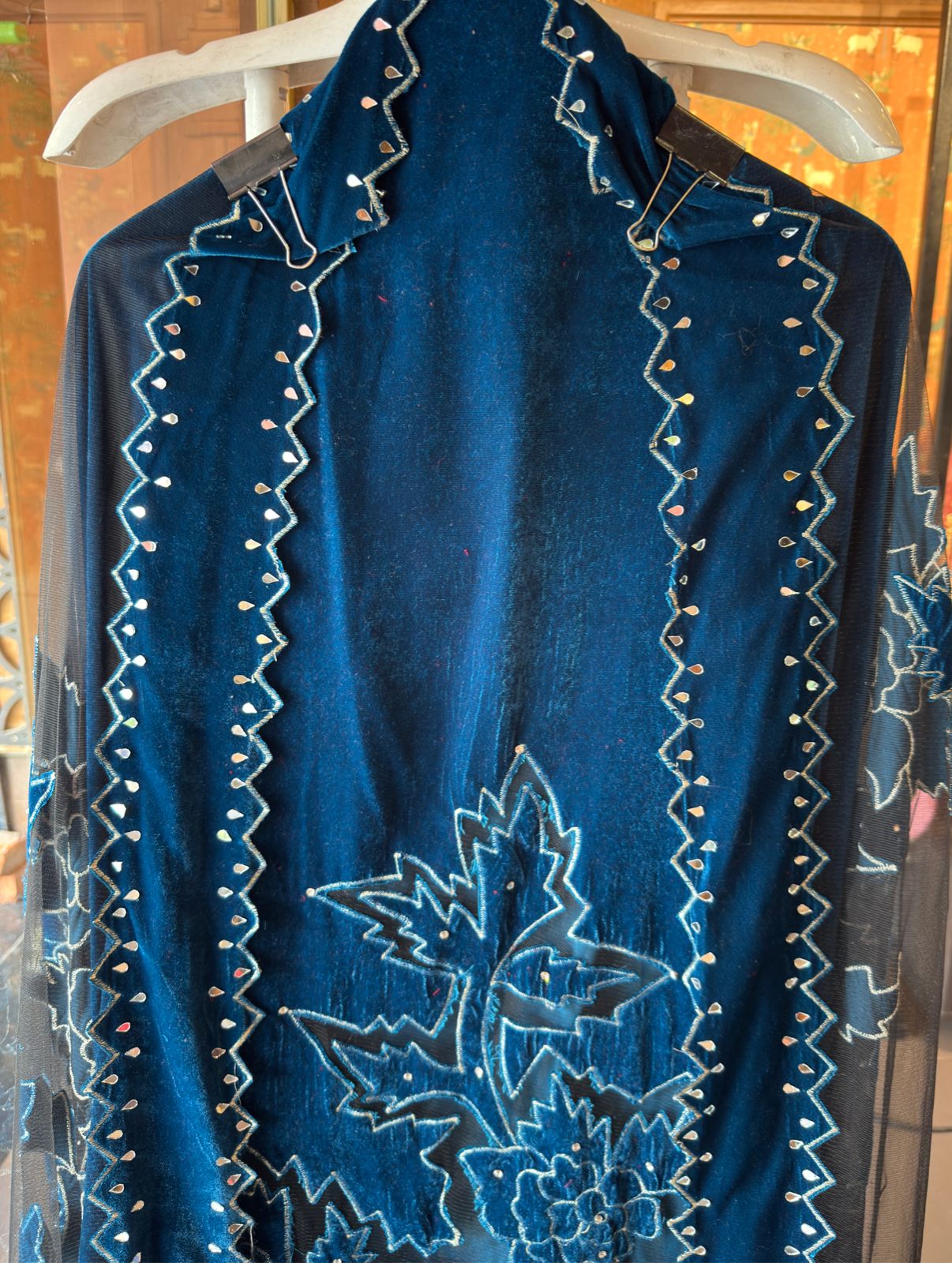 Pure micro velvet unstitched kurta