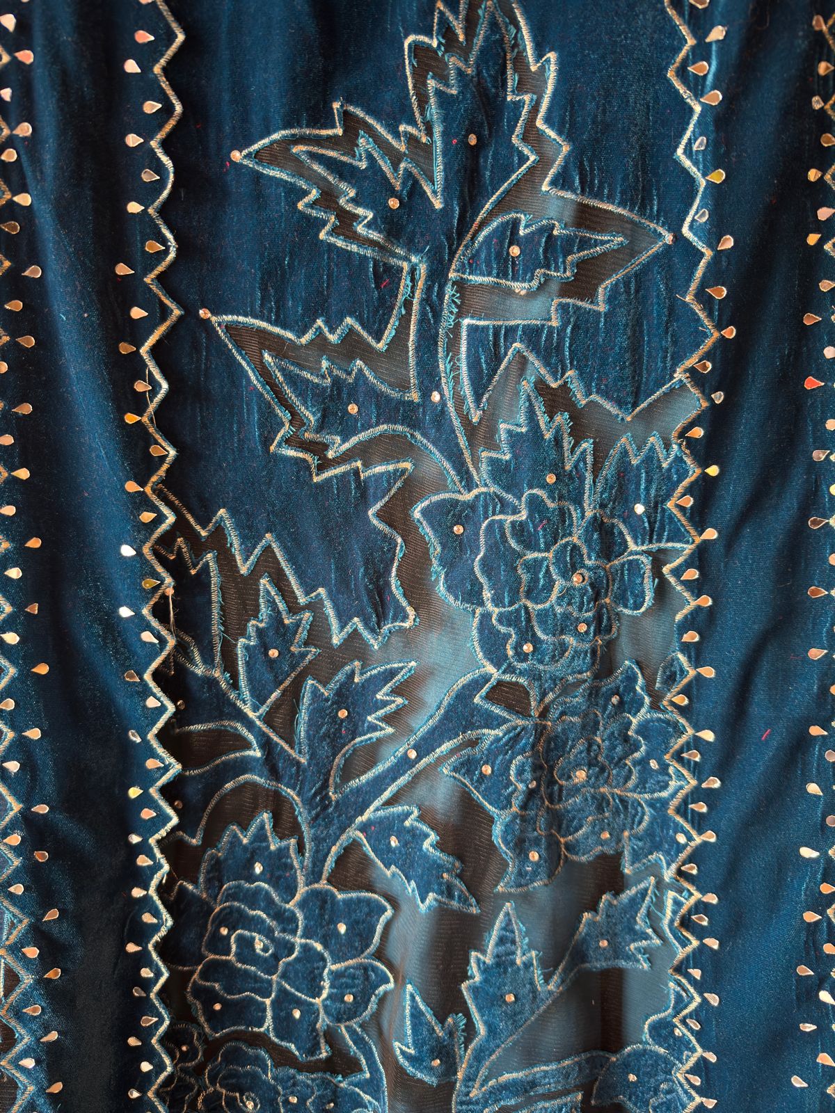 Pure micro velvet unstitched kurta