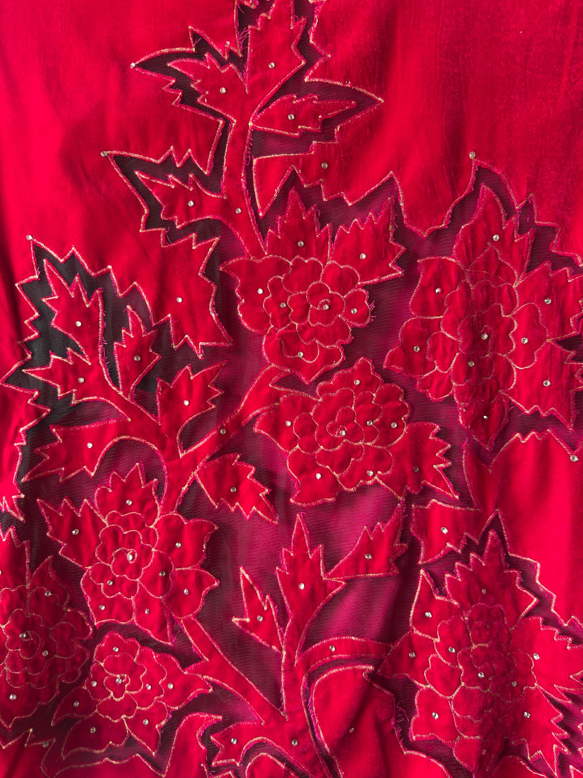 Pure micro velvet unstitched kurta