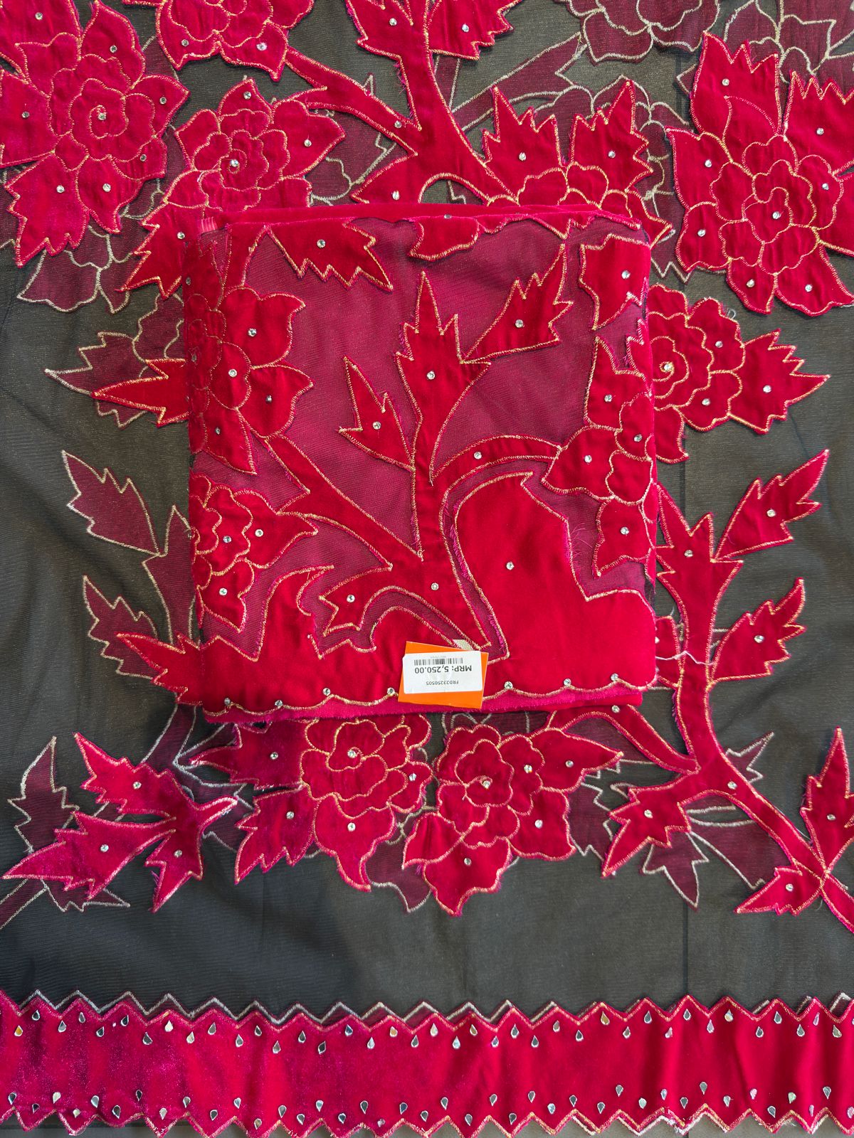 Pure micro velvet unstitched kurta