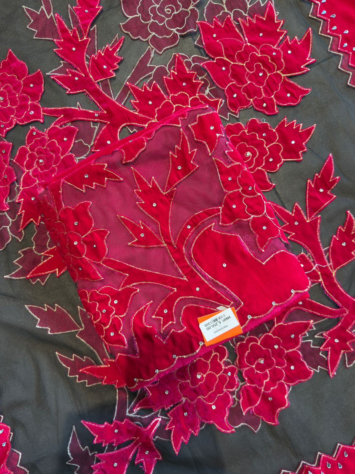 Pure micro velvet unstitched kurta