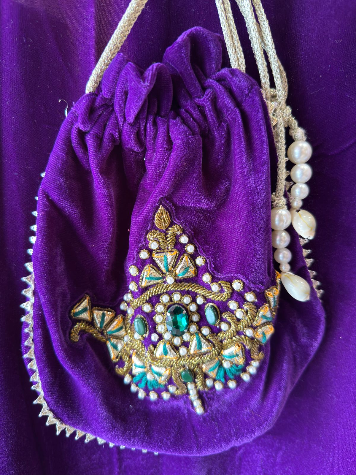 Premium Velvet Co-Ord with Heavy Zari & Stone Work